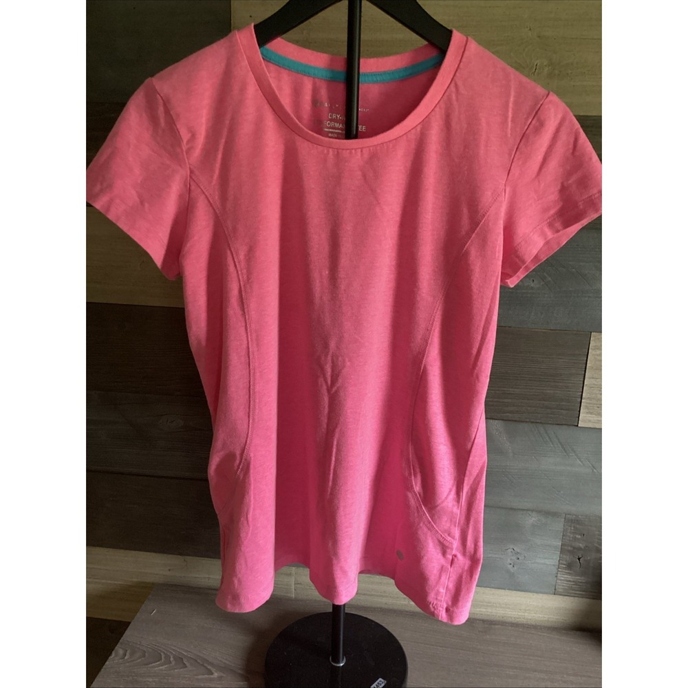 Bally Woman  Large Dry- Wik Performance Tee‎ Pink Workout Gym
